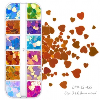 Mix Size Love Heart Pearl Fantasy Glitter Sequin