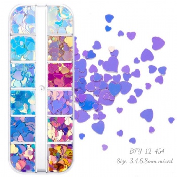 Mix Size Love Heart Pearl Fantasy Glitter Sequin