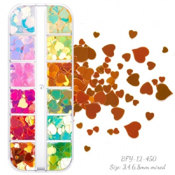 Mix Size Love Heart Pearl Fantasy Glitter Sequin