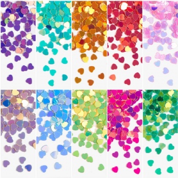 3mm Love Heart Pearl Fantasy Glitter Sequin