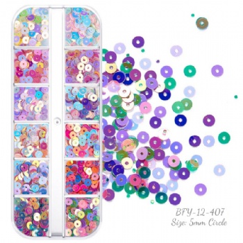 Mix Size Circle Dot Pearl Fantasy Glitter Sequin