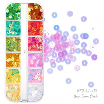 Mix Size Circle Dot Pearl Fantasy Glitter Sequin