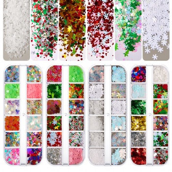 Mixed Summary Christmas Holiday Decoration Glitter Sequin