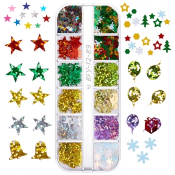 84-89 566-567 Classic Christmas Holiday Decoration Glitter Sequin