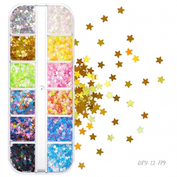 2023 Hot sale Seller Neon Mix sizes Mix Shapes Glitter Sequin