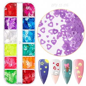 191-198 Free sample Fast Seller Neon Mix sizes Mix Shapes Glitter Sequin