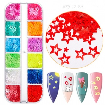 191-198 Free sample Fast Seller Neon Mix sizes Mix Shapes Glitter Sequin