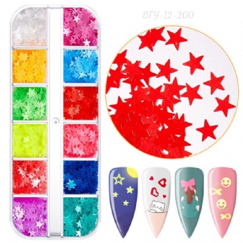 194-201 Factory Supply Best Seller Neon Mix sizes Mix Shapes Glitter Sequin