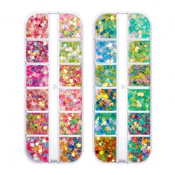 Top Sales  Mix 3 4 5mm Sparkle Star Pearl Fantasy Glitter Sequin