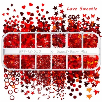 2024 Fashion Love Sweetie Holiday Decoration Glitter Sequin