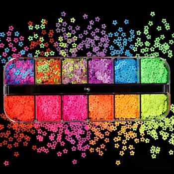 Love Sweetie Fashion Neon Mix sizes Mix Shapes Glitter Sequin