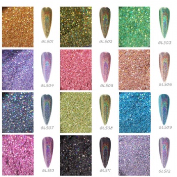 BFY 12 GLS High Sparkle Holographic Laser Glitter Powder