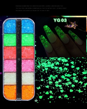 Magic Glow In Dark Mix sizes Mix Shapes Glitter Sequin