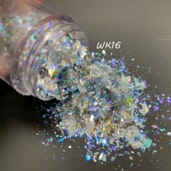 Free Sample WK 25Color Code Auroral Opal Chameleon Flakes