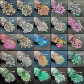 Magic Super Sparkle WK 25Color Code Auroral Opal Chameleon Flakes