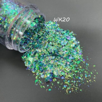 Customized LOGO available Super Sparkle WK 25Color Code Auroral Opal Chameleon Flakes