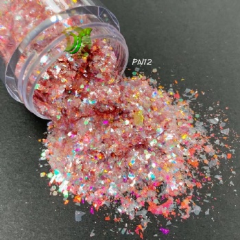 Irregular Iridescent MultiChrome PN 12 Color Code Auroral Opal Chameleon Flakes