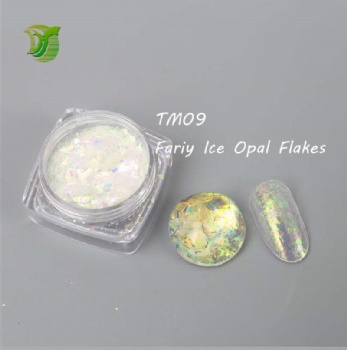 Fast Seller TM 12color Fairy Ice Opal multic chrome Opal Flakes Chunky Chameleon Aurora Opal Flakes