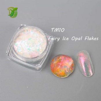 Fast Seller TM 12color Fairy Ice Opal multic chrome Opal Flakes Chunky Chameleon Aurora Opal Flakes