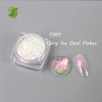 Fast Seller TM 12color Fairy Ice Opal multic chrome Opal Flakes Chunky Chameleon Aurora Opal Flakes