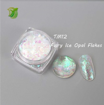 New Design TM 12color Fairy Ice Opal multic chrome Opal Flakes Chunky Chameleon Aurora Opal Flakes