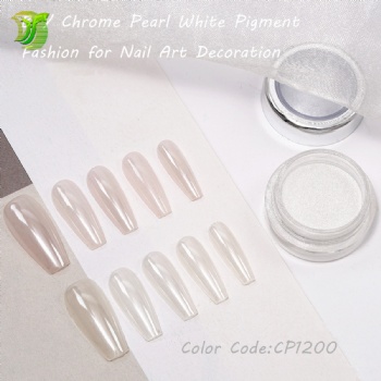 2024 Newly Arrival CP1200 Ultra Fine Clear Aurora Chrome Pearl White Pigment