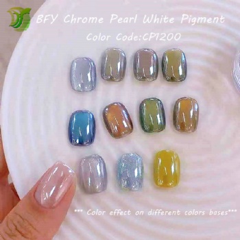 2024 Newly Arrival CP1200 Ultra Fine Clear Aurora Chrome Pearl White Pigment