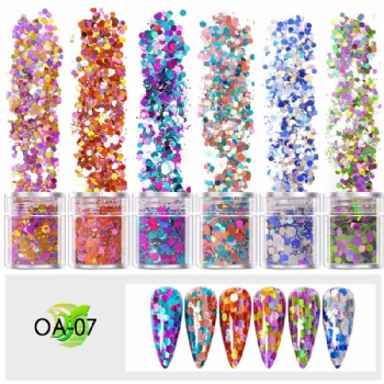 OA Mix Sizes Mix Colors Holographic Laser Glitter Powder