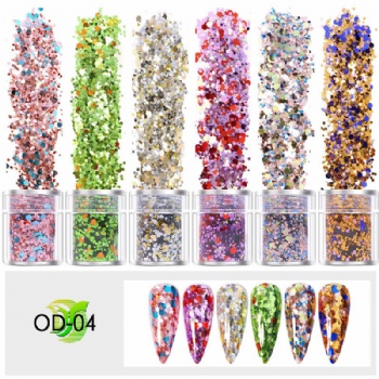 OD Mix Sizes Mix Colors Metallic Multi-color Glitter Powder