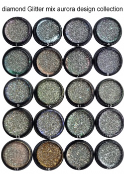 Holographic Aurora Super Sparkle Crystal Diamond Glitter Powder