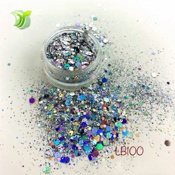 LB100 Laser Silver Chunky Holographic Glitter