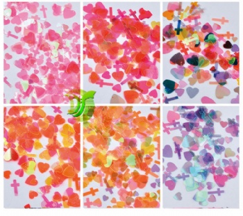 Wholesale Fantasy Iridescent Love Heart Nail Glitter Sequin