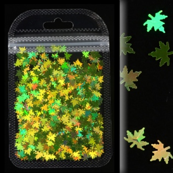 Holographic Laser Maple Holiday Decoration Glitter Sequin