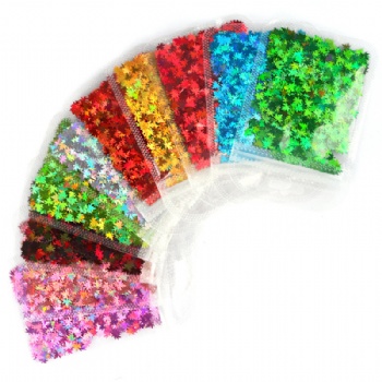 6mm Maple Holographic Laser Holiday Decoration Glitter Sequin