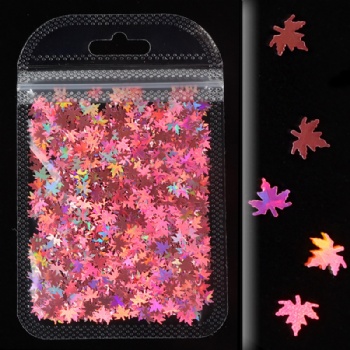 6mm Maple Holographic Laser Holiday Decoration Glitter Sequin