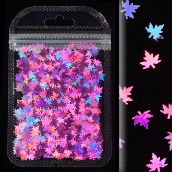 6mm Maple Holographic Laser Holiday Decoration Glitter Sequin