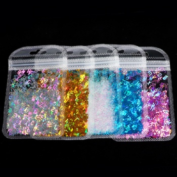 Mixed Letters Holographic Laser Holiday Decoration Glitter Sequin