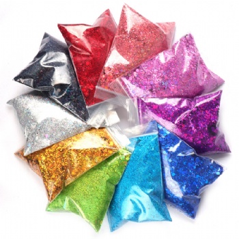 Mixed Sizes Holographic Laser Holiday Decoration Nail Glitter Powder