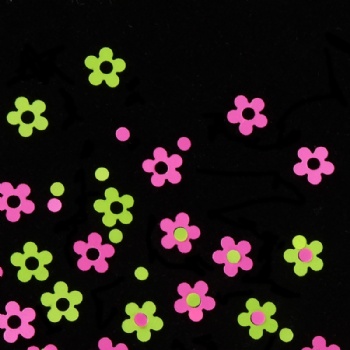 Hollow Flowers Fashion Neon Mix sizes Mix Shapes Glitter Sequin