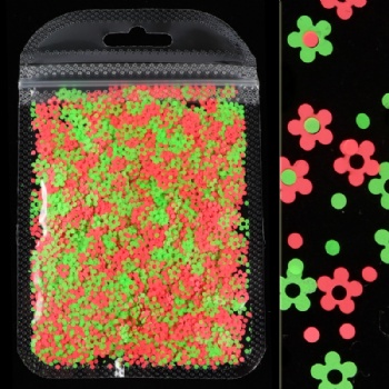 Hollow Flowers Fashion Neon Mix sizes Mix Shapes Glitter Sequin