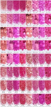 Mixed Sizes Holographic Laser Ranbow Metallic Nail Glitter Powder