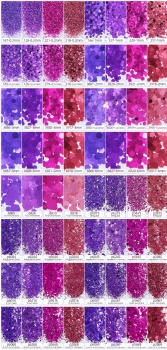 Mixed Sizes Holographic Laser Ranbow Metallic Nail Glitter Powder