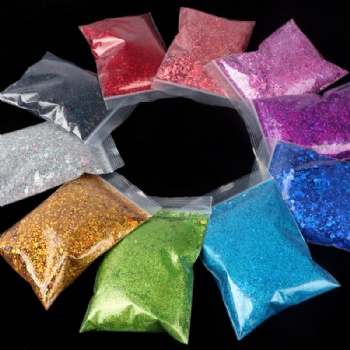 Mixed Sizes Holographic Laser Holiday Decoration Nail Glitter Powder