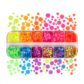 Hot Sale Neon Hollow Flowers Glitter Sequin