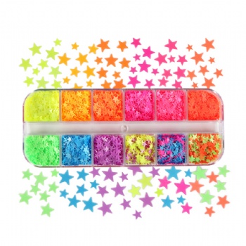 Attractive Neon Butterfly Star Glitter Sequin