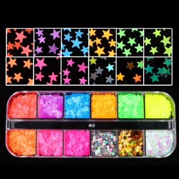 Attractive Neon Butterfly Star Glitter Sequin