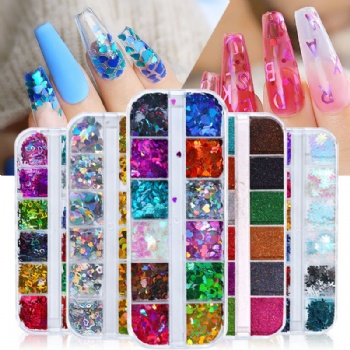 Holographic Laser Snow Flakes Nail Art Decoration Glitter Sequin