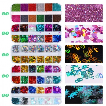 Holographic Laser Snow Flakes Nail Art Decoration Glitter Sequin