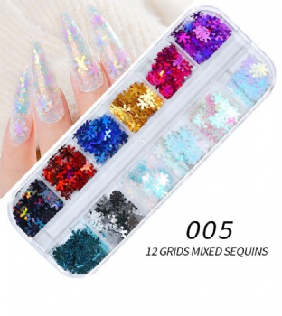 Holographic Laser Snow Flakes Nail Art Decoration Glitter Sequin