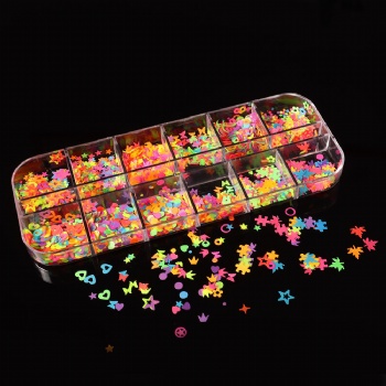 Factory Directly Supply Attractive Neon Butterfly Star Glitter Sequin